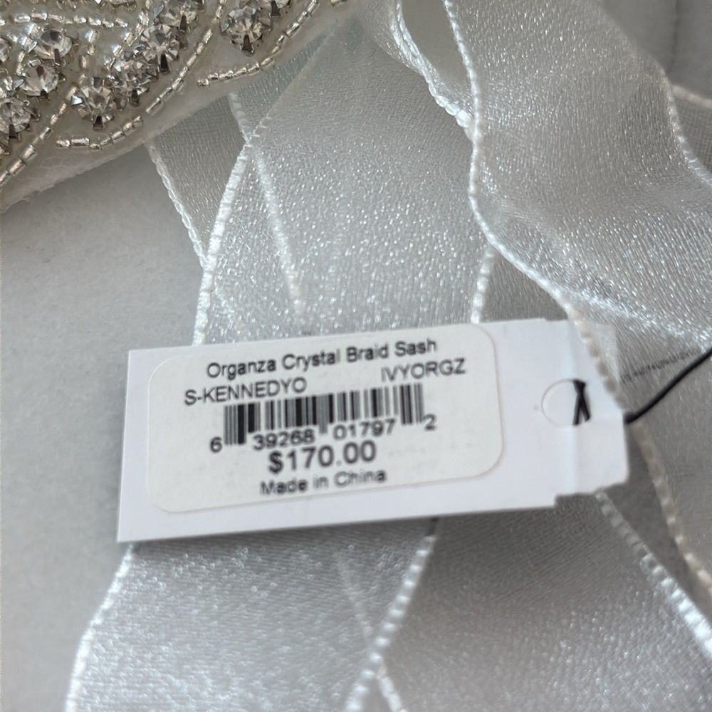 Nina Bridal Crystal Braid Sash - Picture 6 of 9